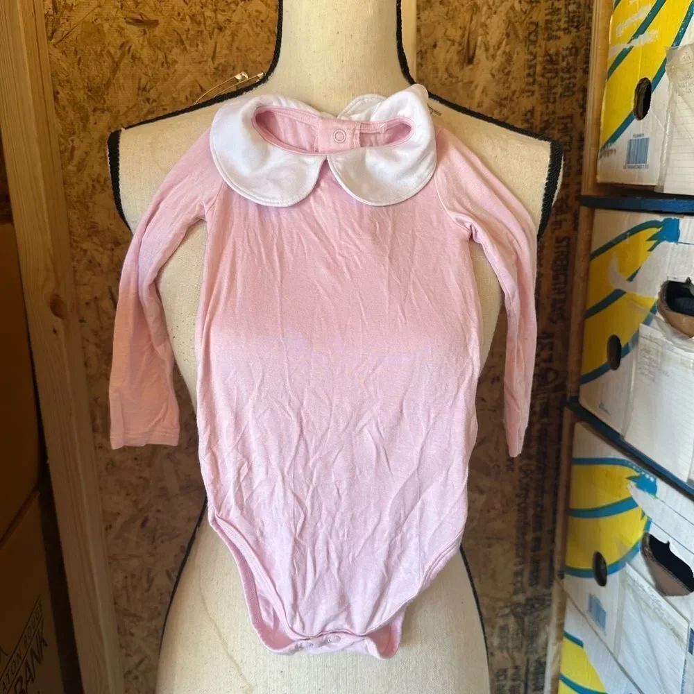Pish Peanut Pink Long Sleeve Baby Onesie